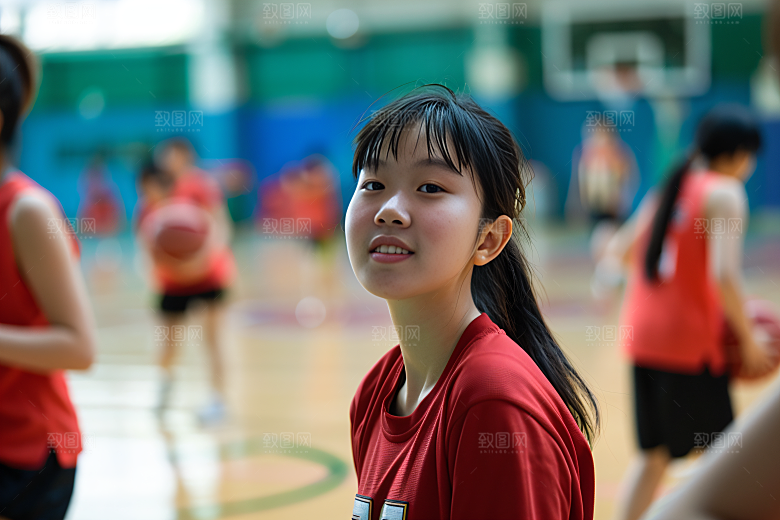校园运动学生体育课摄影图