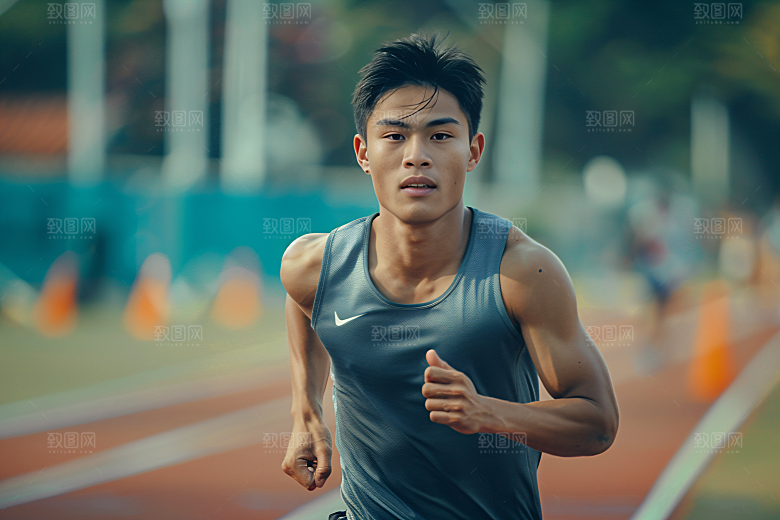 校园运动操场青少年摄影图