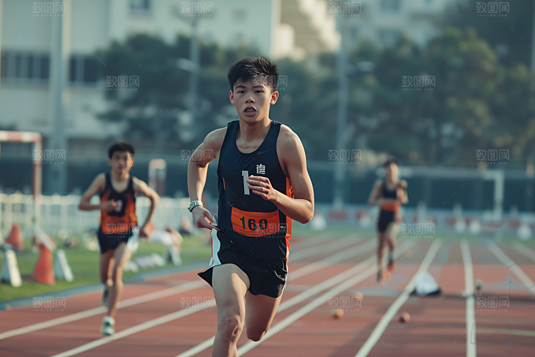 校园运动学生运动场摄影图