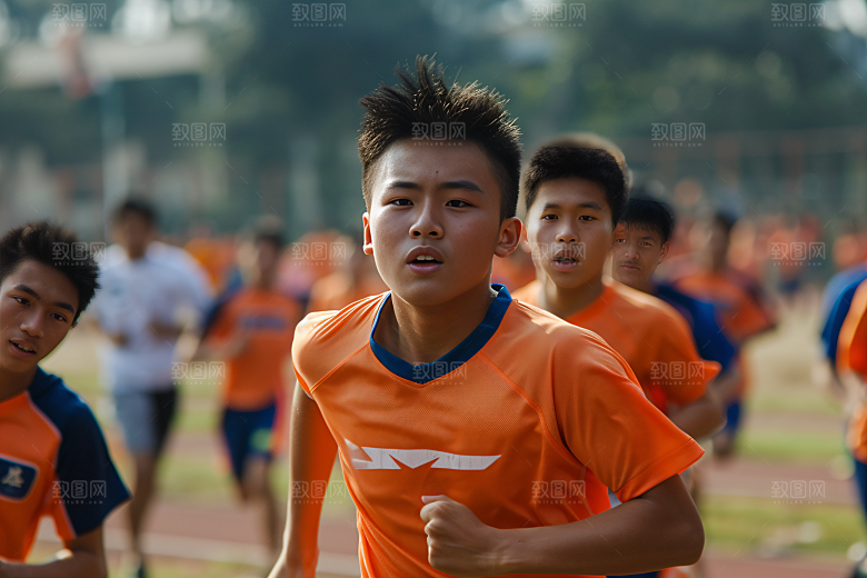 校园运动体育课运动场摄影图