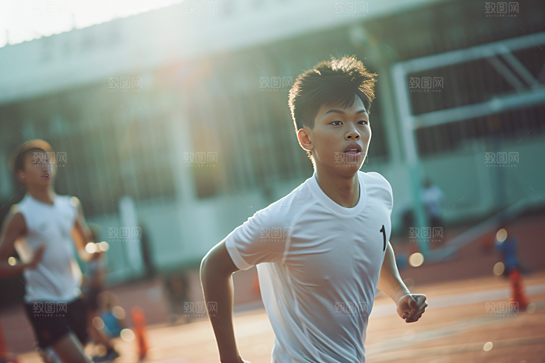 校园运动青少年学生摄影图