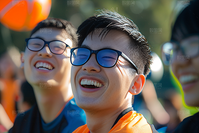 校园运动培训学生摄影图