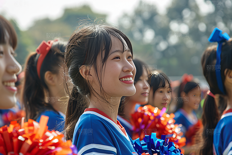 校园运动上课培训摄影图