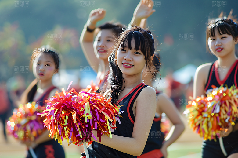 校园运动锻炼培训摄影图