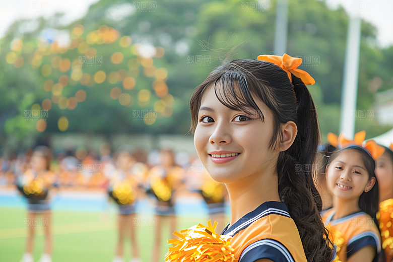 校园运动培训学生摄影图