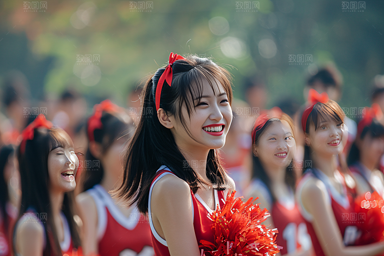 校园运动上课培训摄影图