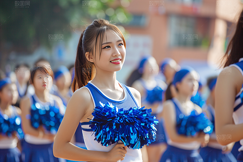 校园运动上课锻炼摄影图