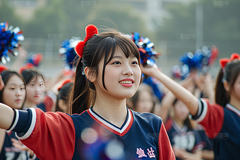校园运动学生操场摄影图