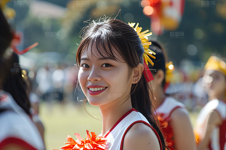 校园运动培训上课摄影图