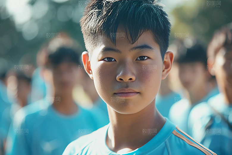 校园运动青少年体育课摄影图