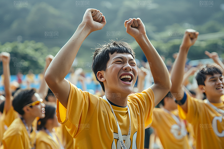 校园运动学生操场摄影图