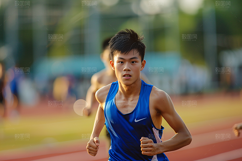 校园运动运动场培训摄影图