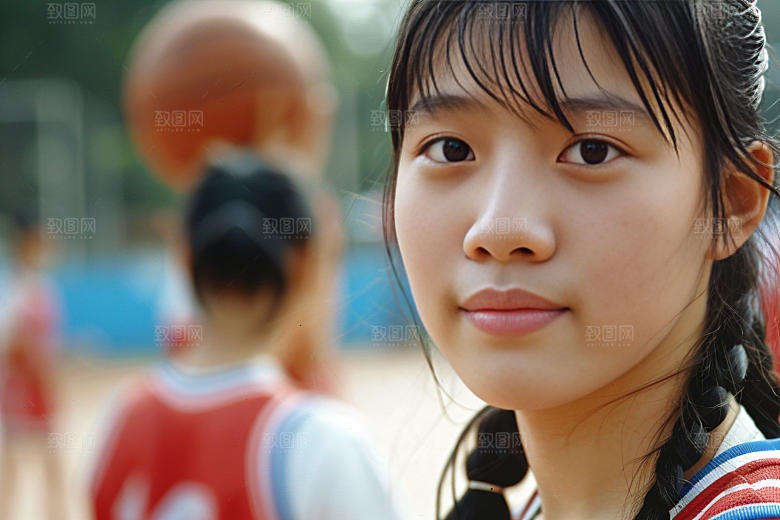 校园运动上课高清摄影图