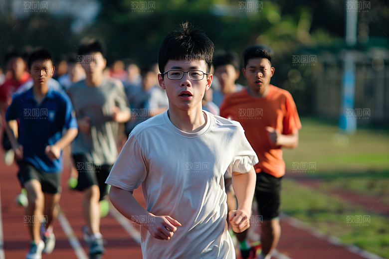 校园运动锻炼体育课摄影图