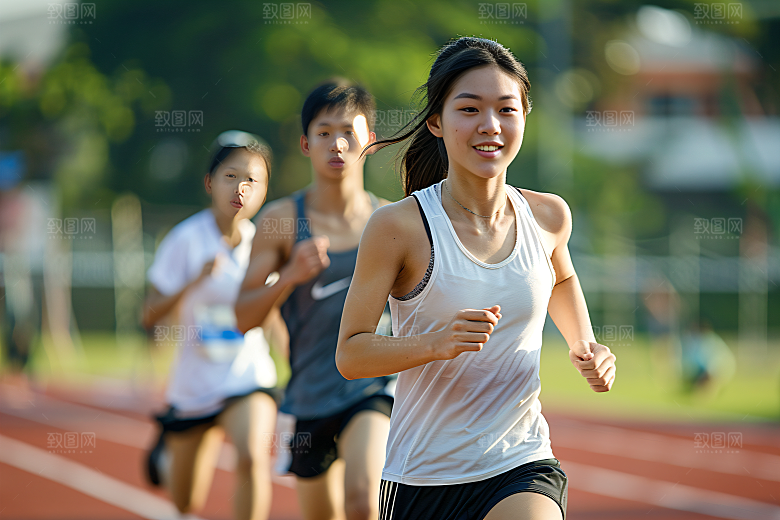 校园运动健康培训摄影图