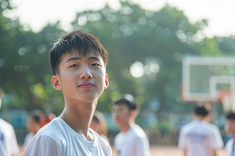 校园运动青少年锻炼摄影图