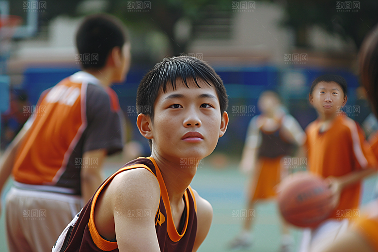 校园运动上课青少年摄影图