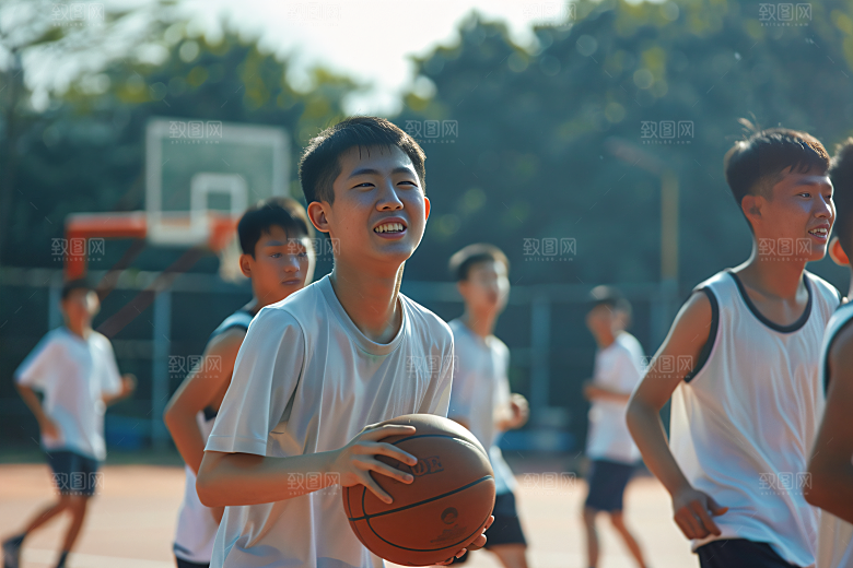 校园运动上课青春摄影图