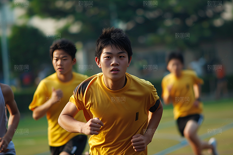 校园运动青少年体育课摄影图
