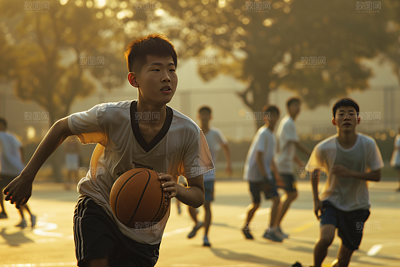 校园运动运动场体育课摄影图