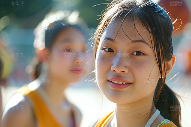 校园运动健康青少年摄影图