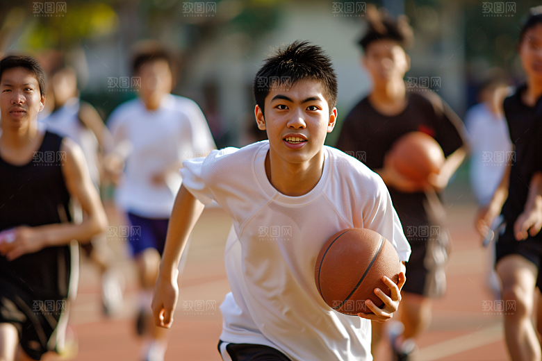 校园运动操场青少年摄影图