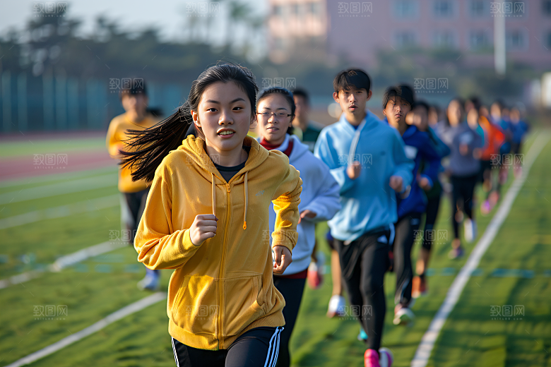 校园运动青少年健康摄影图