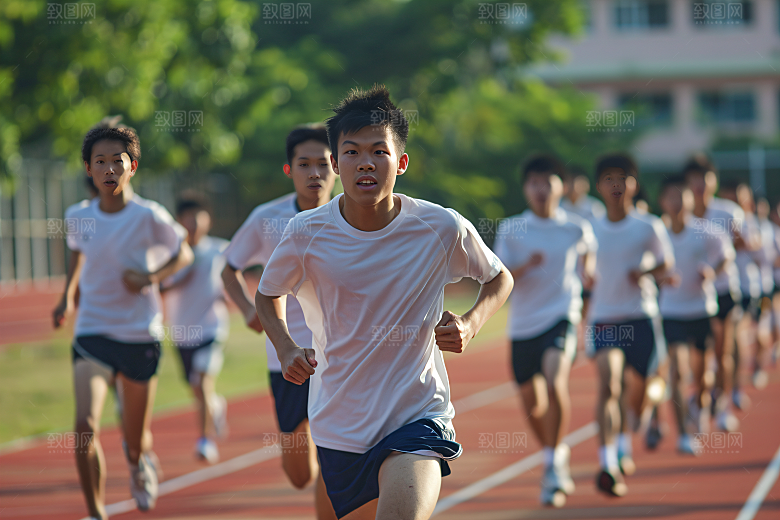 校园运动操场青少年摄影图