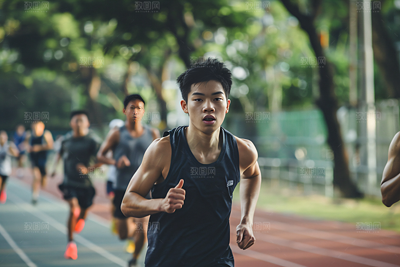 校园运动运动场青少年摄影图