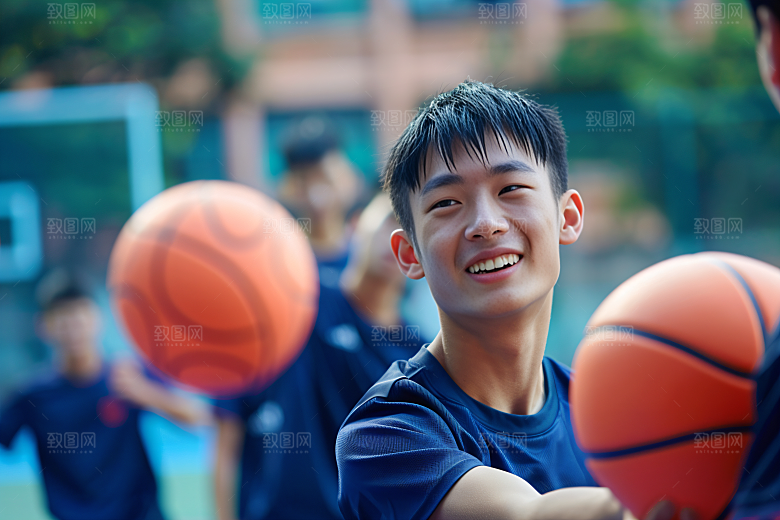 校园运动上课操场摄影图