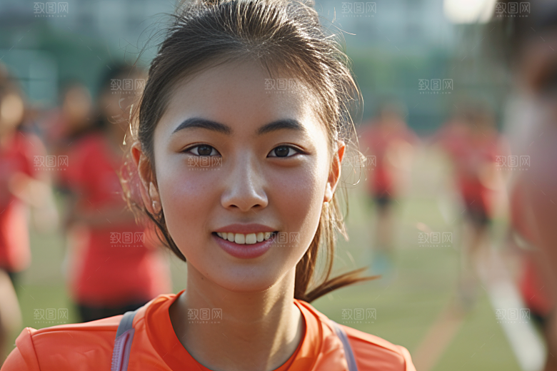 校园运动体育课运动场摄影图