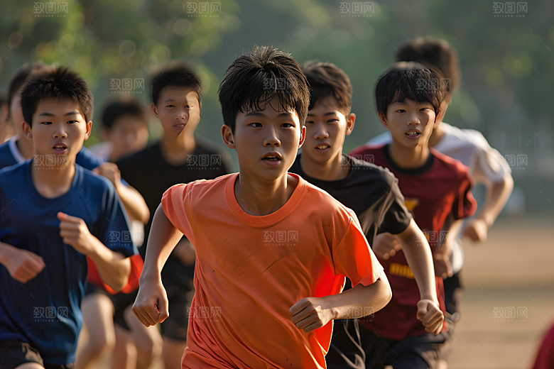 校园运动锻炼学生摄影图