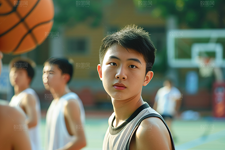 校园运动运动场学生摄影图