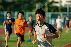 校园运动青少年学生摄影图