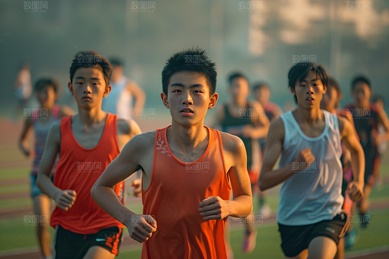 校园运动锻炼培训摄影图
