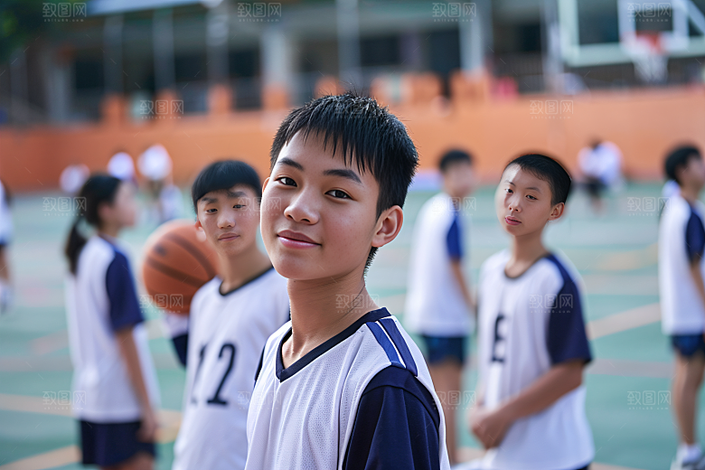校园运动青少年操场摄影图