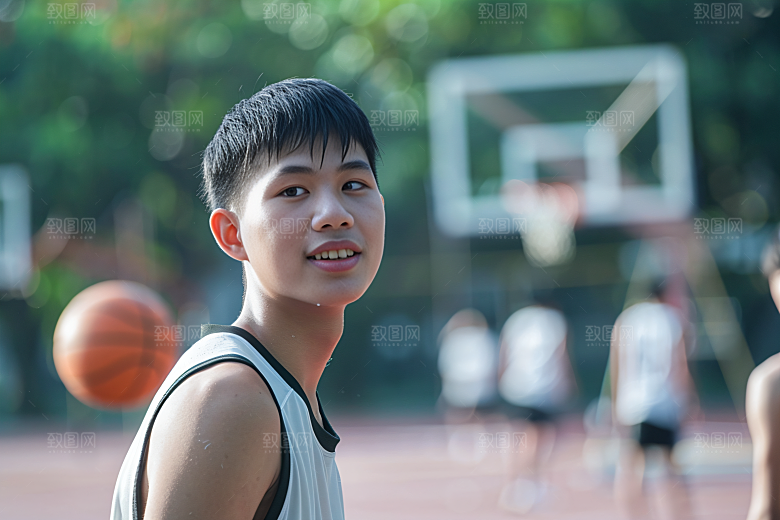 校园运动青少年培训摄影图