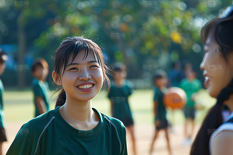 校园运动健康操场摄影图