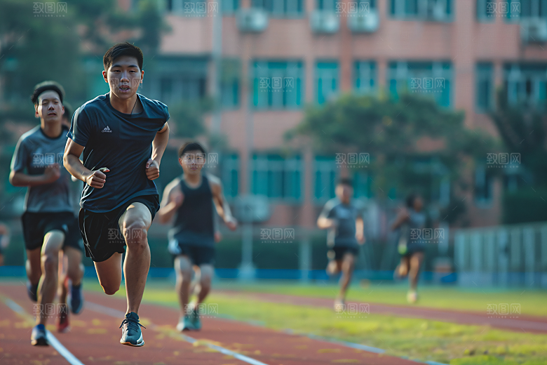校园运动体育课青少年摄影图