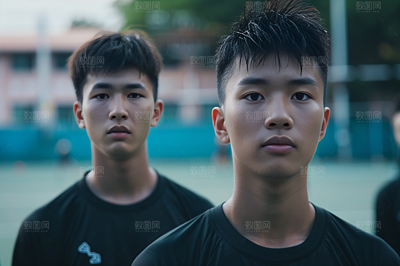 校园运动锻炼青少年摄影图