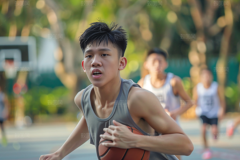 校园运动学生体育课摄影图