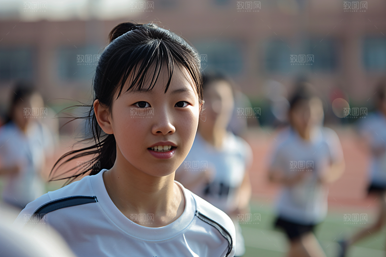 校园运动健康青少年摄影图