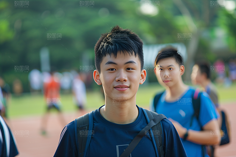 校园运动体育课操场摄影图