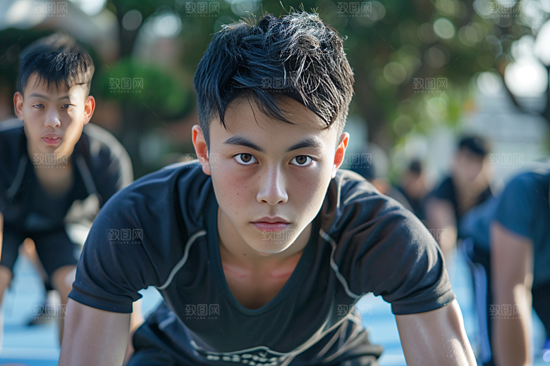 校园运动青少年健康摄影图