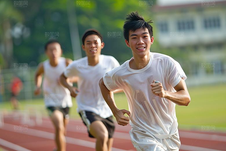 校园运动运动场健康摄影图