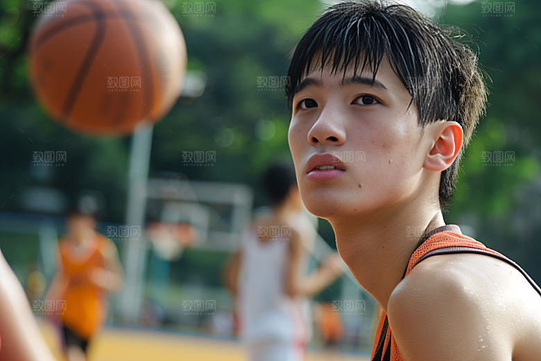 校园运动学生体育课摄影图