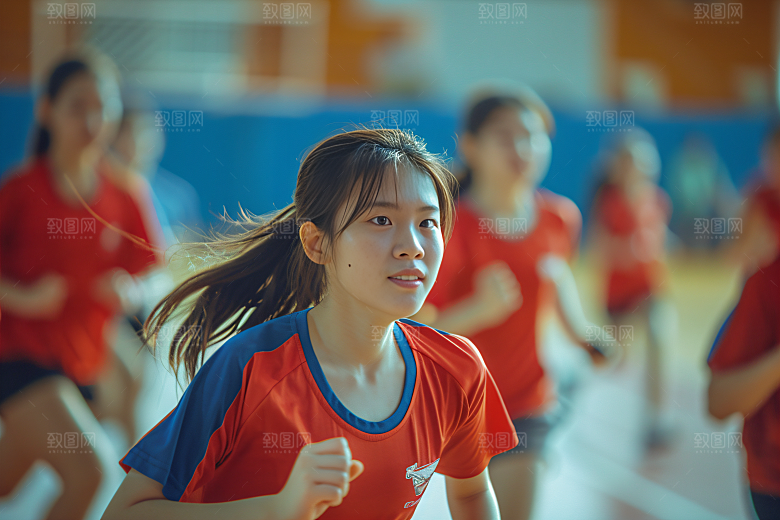 校园运动健康操场摄影图