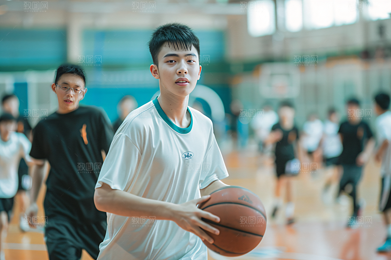 校园运动上课操场摄影图