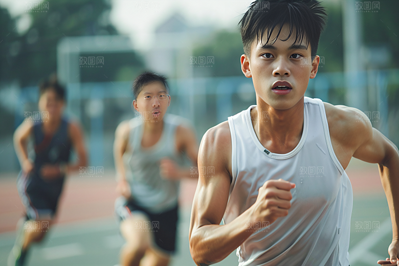 校园运动运动场操场摄影图