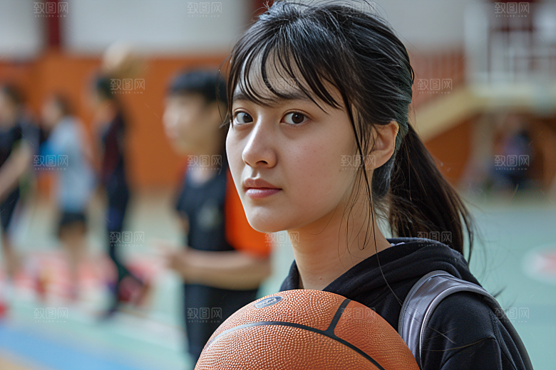 校园运动培训学生摄影图